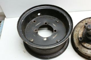 Vintage Cushman Scooter Wheel Rim Hub Drum Backing Plate Brake Cam Lever 8