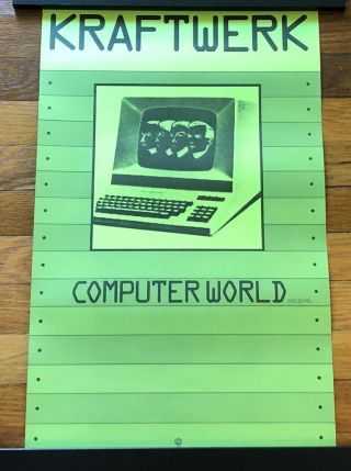 Kraftwerk Computer World Ultra Rare Vintage Promo Poster 1981