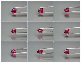 Rare 1.  04ct 6x5.  3mm Heart Natural Unheated Untreated Red Ruby,  Mozambique 2