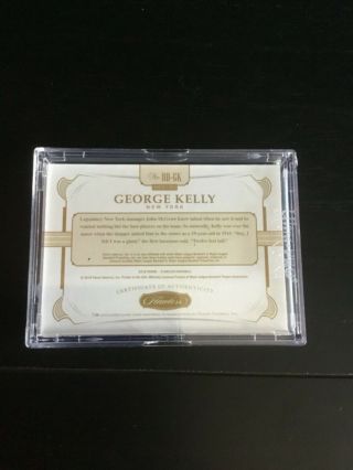 GEORGE KELLY 2018 FLAWLESS BAT BARREL CARD TRUE ONE OF ONE RARE AND 2