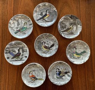 Rare Fornasetti Le Arpie Gentili Lady Bird Coasters - Italy