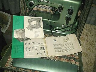 Vintage Husqvarna Viking Automatic Type 21 Sewing Machine W/Foot Pedal 2