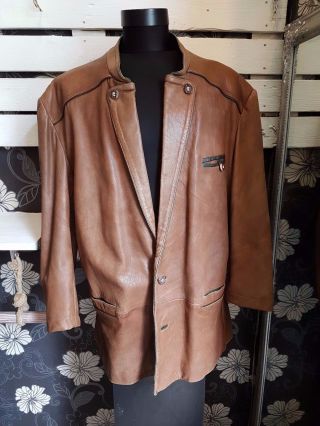 Vintage Tirol Austria Germany Hunter Jacket Genuin Leather Size 62