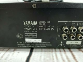 VINTAGE Yamaha EQ - 70 Natural Sound Graphic Equalizer 10 Band 8