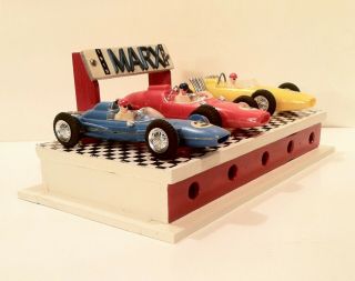 THREE Vintage 1960 ' s Marx Indy Race Car Display One Of A Kind LOOK & READ 10