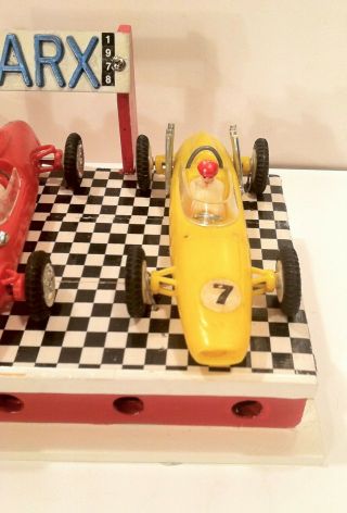 THREE Vintage 1960 ' s Marx Indy Race Car Display One Of A Kind LOOK & READ 4