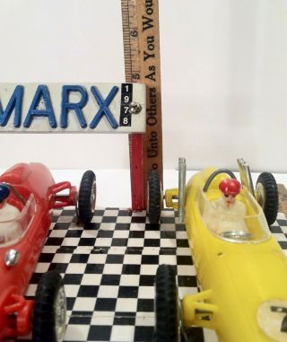 THREE Vintage 1960 ' s Marx Indy Race Car Display One Of A Kind LOOK & READ 6