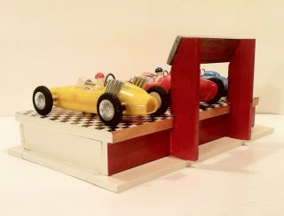 THREE Vintage 1960 ' s Marx Indy Race Car Display One Of A Kind LOOK & READ 8