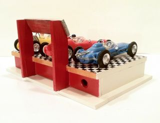 THREE Vintage 1960 ' s Marx Indy Race Car Display One Of A Kind LOOK & READ 9