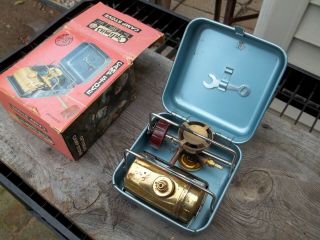 Vintage Optimus 8r Brass Camp Stove Made Sweden Vgc Backpack Hunt Gas