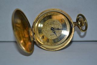 Vintage/antique Arnex Time Co.  Gold 17 Jewels Pocket Watch France Engraved Case