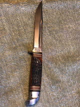 Vintage Fred Bear Knife Sheath - File - Stone - Western Knife - Archery - Recurve 4