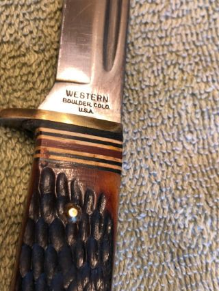 Vintage Fred Bear Knife Sheath - File - Stone - Western Knife - Archery - Recurve 5