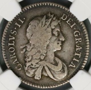 1673 Ngc Vf 25 Charles Ii Shilling Rare Great Britain Coin Pop 1/0 (19071101d)