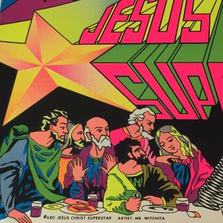 Jesus Christ Superstar Blacklight Psychedelic Poster 1971 • Vintage 3