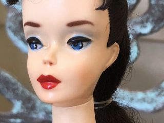 Stunning Vintage 3 Brunette Ponytail Barbie Doll With Ss Shoes Sg