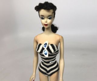 Stunning Vintage 3 Brunette Ponytail Barbie Doll with SS Shoes Sg 5