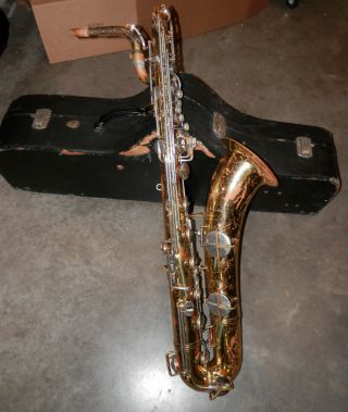 Vintage 1961 Conn 12m Bari Sax Baritone Saxophone Pads Recently