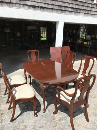 Vintage Queen Ann Mahogany Dining room Chairs 4