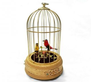 Vintage Singing Birds In Cage Automata - West Germany - - 72519b