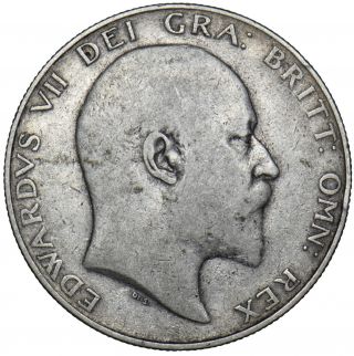 1905 Halfcrown - Edward Vii British Silver Coin - Rare