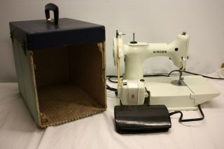 Singer 221k Electric Sewing Machine Vintage Featherweight Rare