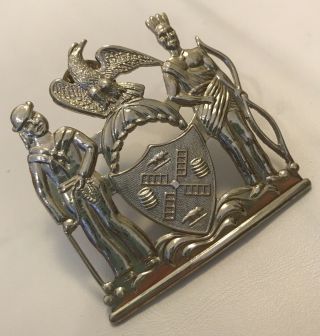 York City Transit Police Hat Badge Metal Pin Vintage Obsolete
