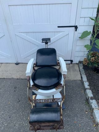 Antique early 1900s Koken Barber Chair 10