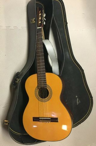 Vintage 1974 Alvarez 5011 Classical Guitar Hand Made Japan Case And Strap