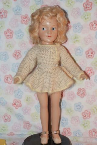 Vintage 14 " Mary Hoyer Painted Eyes Composition Doll