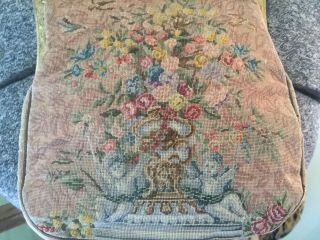 Antique Tapestry purse evening bag with Cherubs Floral & Faux Pearls In Frame 6