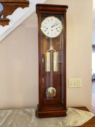 Rare Howard Miller Milan Wall Clock Model 613 - 212 Cherry Wood