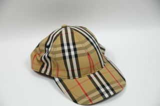 205 Burberry Vintage Check Baseball Cap Size Small Retail $320