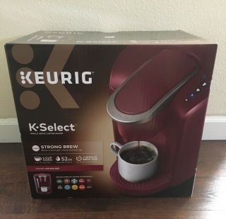 Keurig K - Select Strong Brew Vintage Red Single Serve Coffee Maker Bnib