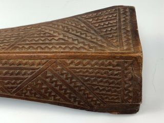 Antique South Pacific Tongan or Caledonian Intricately Carved Wood War Club 2