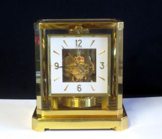 Vintage Jaeger Lecoultre & Cie Atmos Swiss Perpetual Motion Mantel Clock 528 - 8