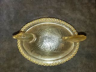 Vintage indiana glass hen on nest Yellow/Topaz Scarce 2