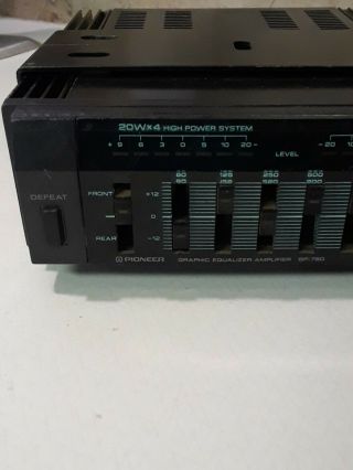 Vintage Pioneer BP - 780 Car Stereo Graphic Equalizer Booster 7 Band 20w x 4 2