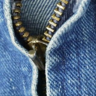 VINTAGE 60s 70s WRANGLER SELVEDGE denim blue jean jacket USA mens 40 type 2 7