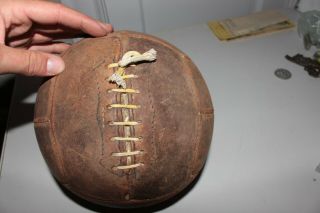 Antique Vintage OLD Authentic Leather Soccer Ball RARE Sports 2