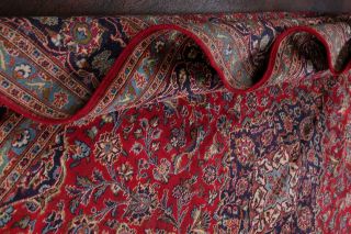 Vintage Traditional Floral Red Hand - Made Area Rug Living Room Wool Carpet 10x13
