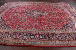 Vintage Traditional Floral RED Hand - made Area Rug Living Room Wool Carpet 10x13 8
