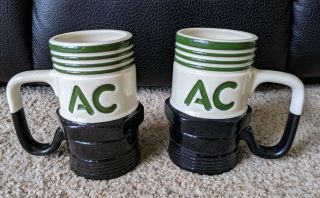 Set Of 2 Vintage Ac Spark Plug Coffee Mug