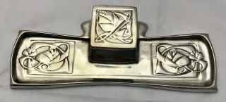 extremely rare liberty & co tudric pewter ink well & liner archibald knox 0403 4