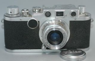 Leica Iic Shark Skin Rangefinder Camera W 35mm F3.  5 Summaron Lens - Rare Ex,