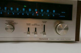 Pioneer TX - 9100 Stereo AM/FM Tuner w Dual Meter Tuning Variable Volume Vtg 1970s 9