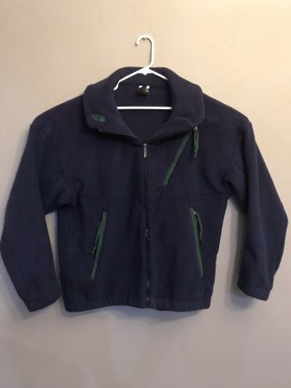 Vintage Men’s The North Face Heavy Fleece Jacket Full Zip Blue Green Zippers Xl