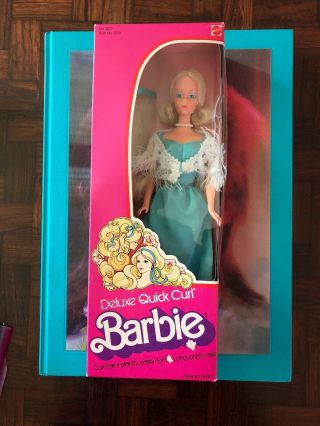 Nrfb Deluxe Quick Curl Barbie,  Vintage Barbie,  Box Has Some Damage -