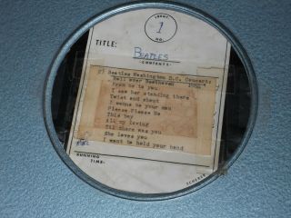 Very Rare THE BEATLES 1964 16mm film reel 1st CONCERT IN WASHINGTON D.  C. 2