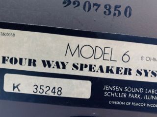 Vintage Jensen Model 6 Speakers Read 11
